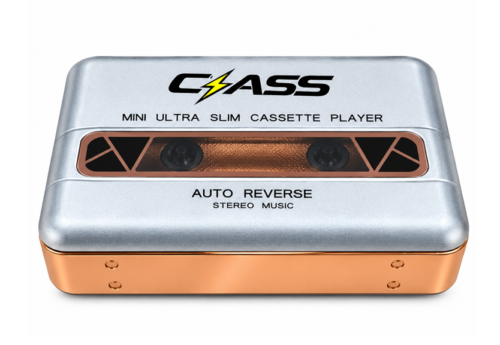 Retro Copper-Silver Mini Cassette Player