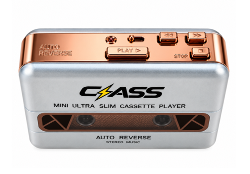Retro Rose-Gold Mini Cassette Player