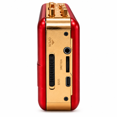 Red-and-Gold Portable Audio Player