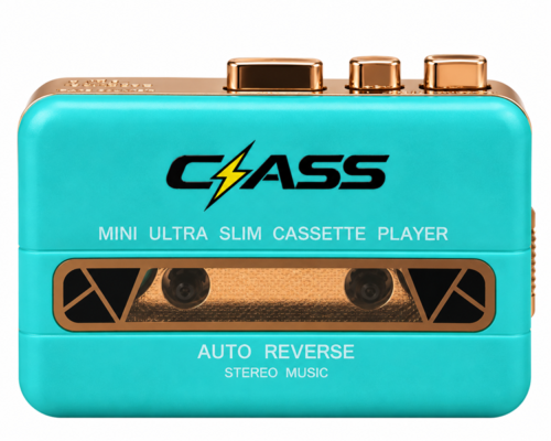 Turquoise Class Mini Cassette Player